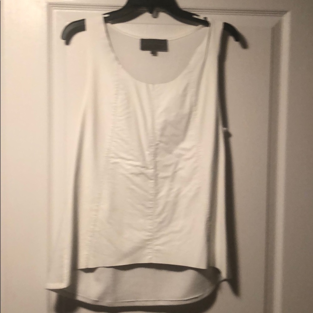 Anthropologie faux leather top